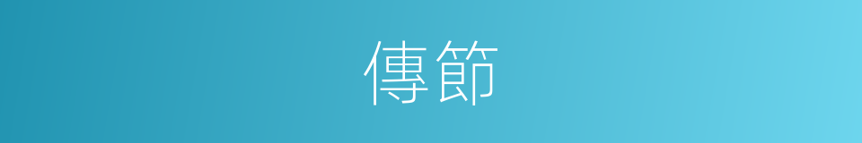 傳節的意思