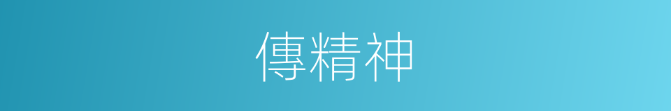 傳精神的同義詞