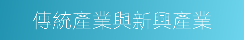 傳統產業與新興產業的同義詞