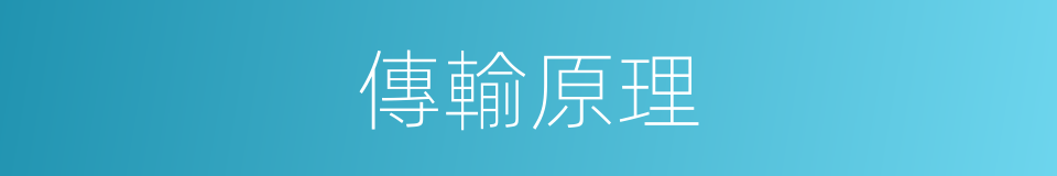 傳輸原理的同義詞