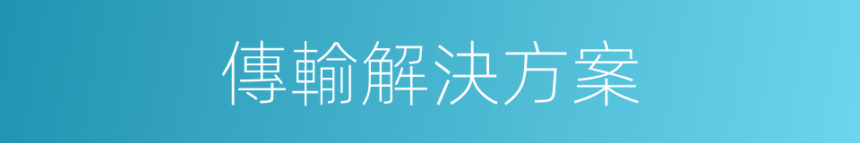 傳輸解決方案的同義詞