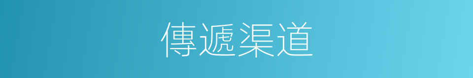 傳遞渠道的同義詞