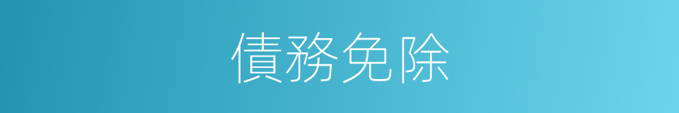 債務免除的同義詞