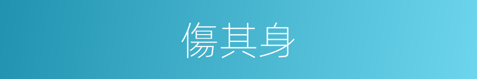 傷其身的同義詞