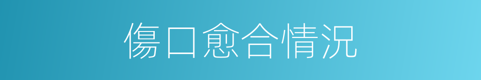 傷口愈合情況的同義詞