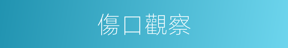 傷口觀察的同義詞