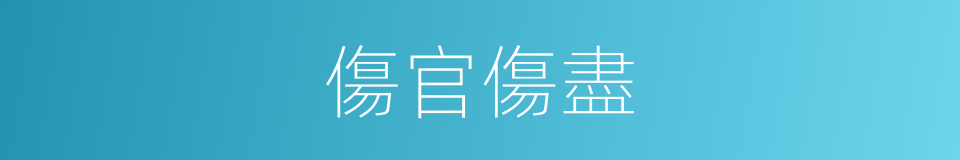 傷官傷盡的同義詞