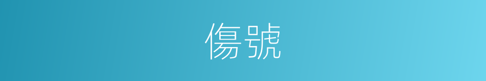 傷號的意思