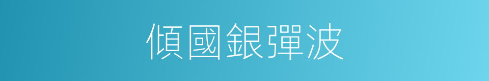 傾國銀彈波的同義詞