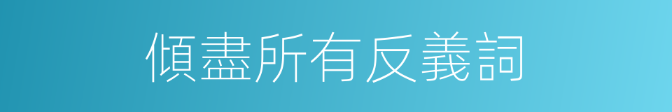 傾盡所有反義詞的同義詞