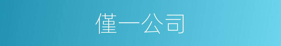 僅一公司的同義詞