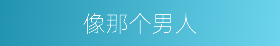 像那个男人的同义词