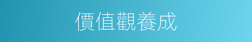 價值觀養成的同義詞
