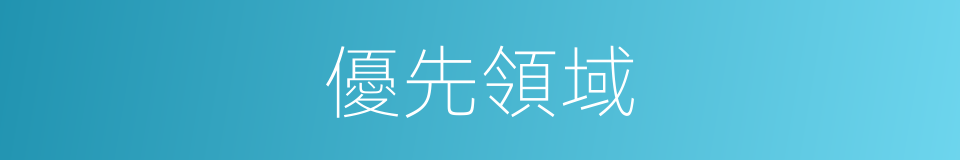 優先領域的意思