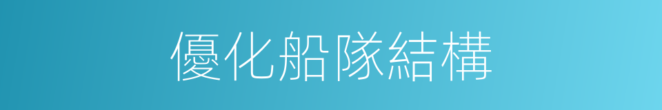 優化船隊結構的同義詞