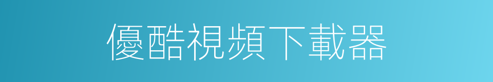 優酷視頻下載器的同義詞