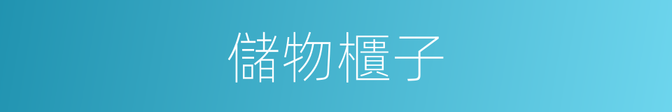 儲物櫃子的同義詞