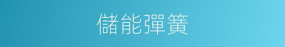 儲能彈簧的同義詞