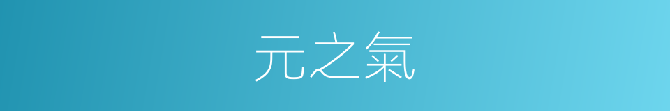 元之氣的同義詞