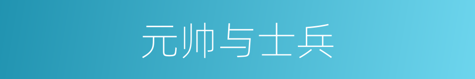 元帅与士兵的同义词