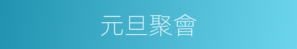 元旦聚會的同義詞