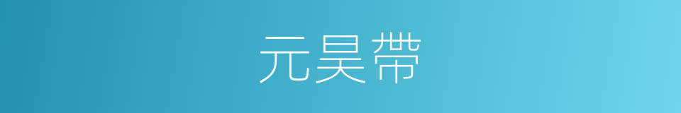 元昊帶的同義詞