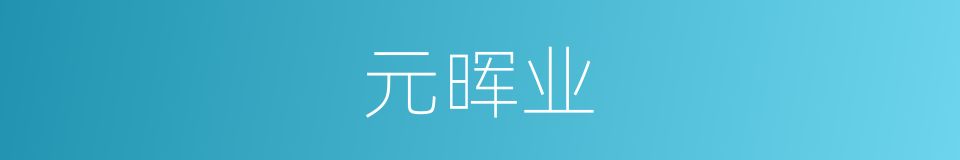 元晖业的同义词