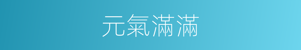 元氣滿滿的意思