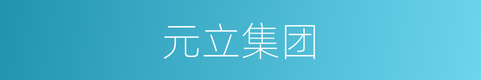 元立集团的同义词