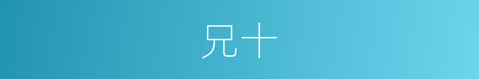 兄十的同义词
