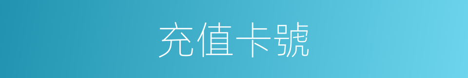 充值卡號的同義詞