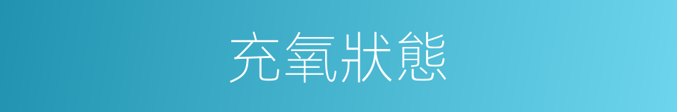 充氧狀態的同義詞