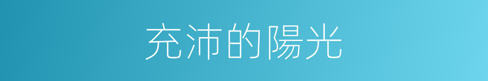 充沛的陽光的同義詞