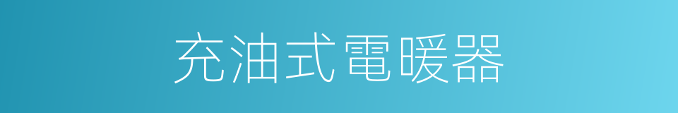 充油式電暖器的同義詞