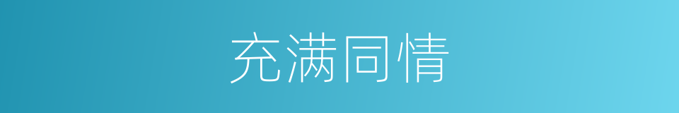 充满同情的同义词