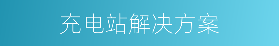 充电站解决方案的同义词