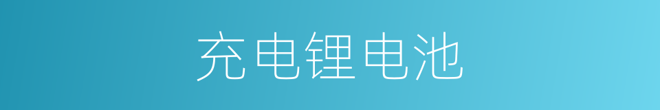 充电锂电池的同义词