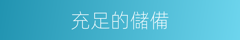充足的儲備的同義詞