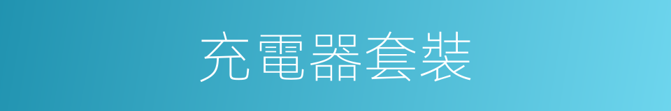 充電器套裝的同義詞