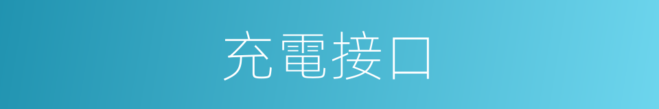 充電接口的同義詞