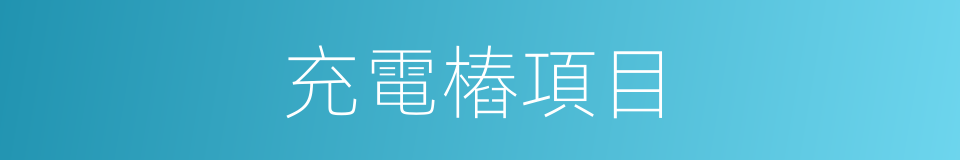 充電樁項目的同義詞