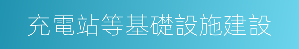 充電站等基礎設施建設的同義詞