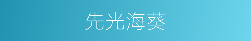 先光海葵的同义词