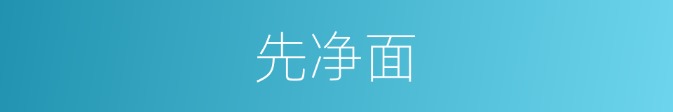 先净面的同义词
