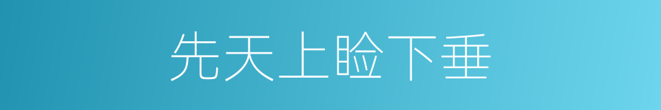 先天上睑下垂的同义词