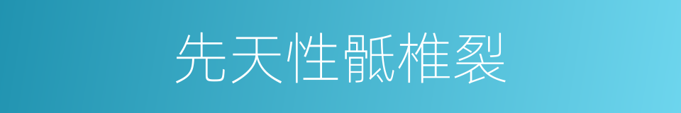 先天性骶椎裂的同义词