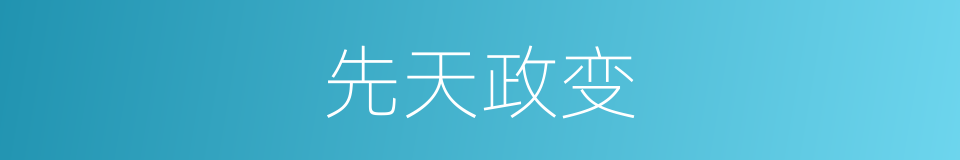 先天政变的同义词