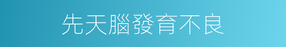 先天腦發育不良的同義詞