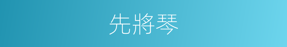 先將琴的同義詞