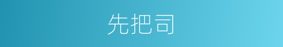 先把司的同义词